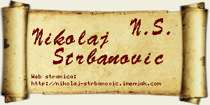 Nikolaj Štrbanović vizit kartica